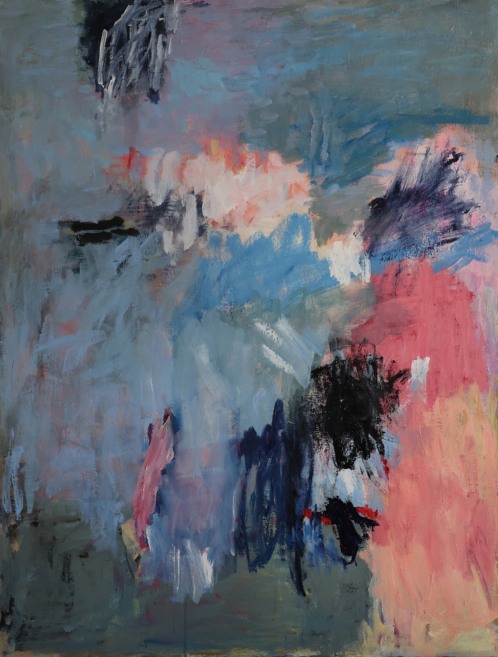 YOKE BAKKER Untitled #2 artwork featuring abstract, textured patterns in neutral tones on a white background.