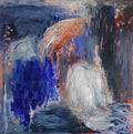 YOKE BAKKER Untitled #7 artwork featuring abstract, textured patterns in neutral tones on a canvas.