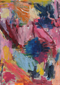 YOKE BAKKER Untitled #13 art print featuring abstract shapes and vibrant colors on high-quality paper.