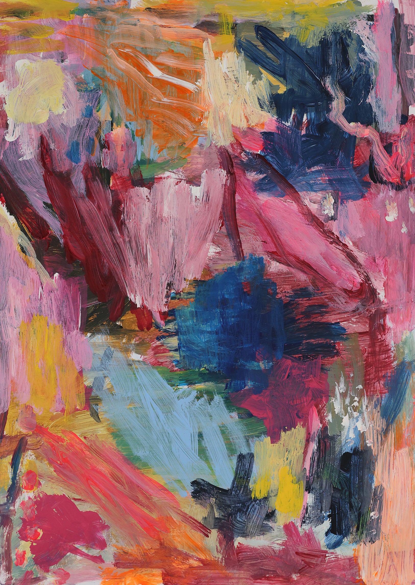 YOKE BAKKER Untitled #13 art print featuring abstract shapes and vibrant colors on high-quality paper.
