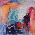 YOKE BAKKER Untitled #19 contemporary artwork, abstract mixed media piece with vibrant colors and textured surface.